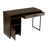 Mainstays Wood & Metal Writing Desk with 1 Drawer and 1 Door for Teen Adult,29.92 in, Mainstays Wood & Metal Writing Desk.